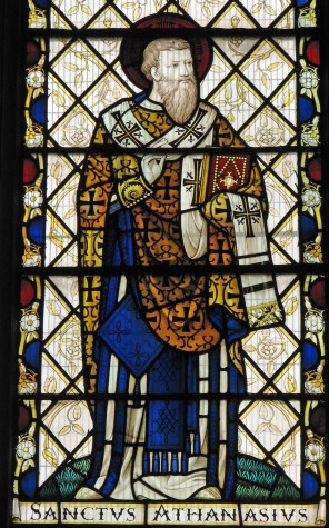 알렉산드리아의 성 아타나시오_by Ninian Comper_photo by Lawrence OP_in the Bishop West chantry chapel in Ely cathedral.jpg